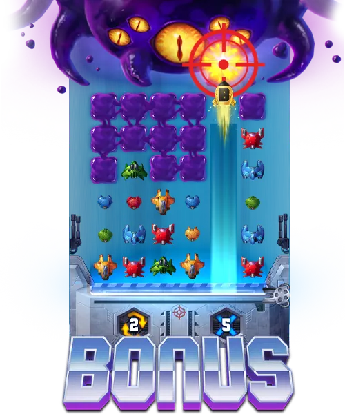 Orbitfall bonusspel scherm